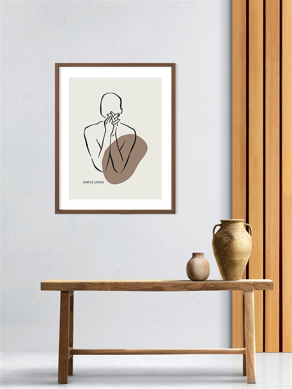 Simple Living Çerçeveli Poster