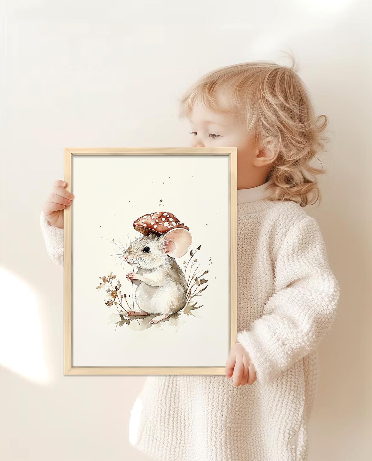 Soft Tonlar Serisi 07 Çocuk Odası Çerçeveli Tablo