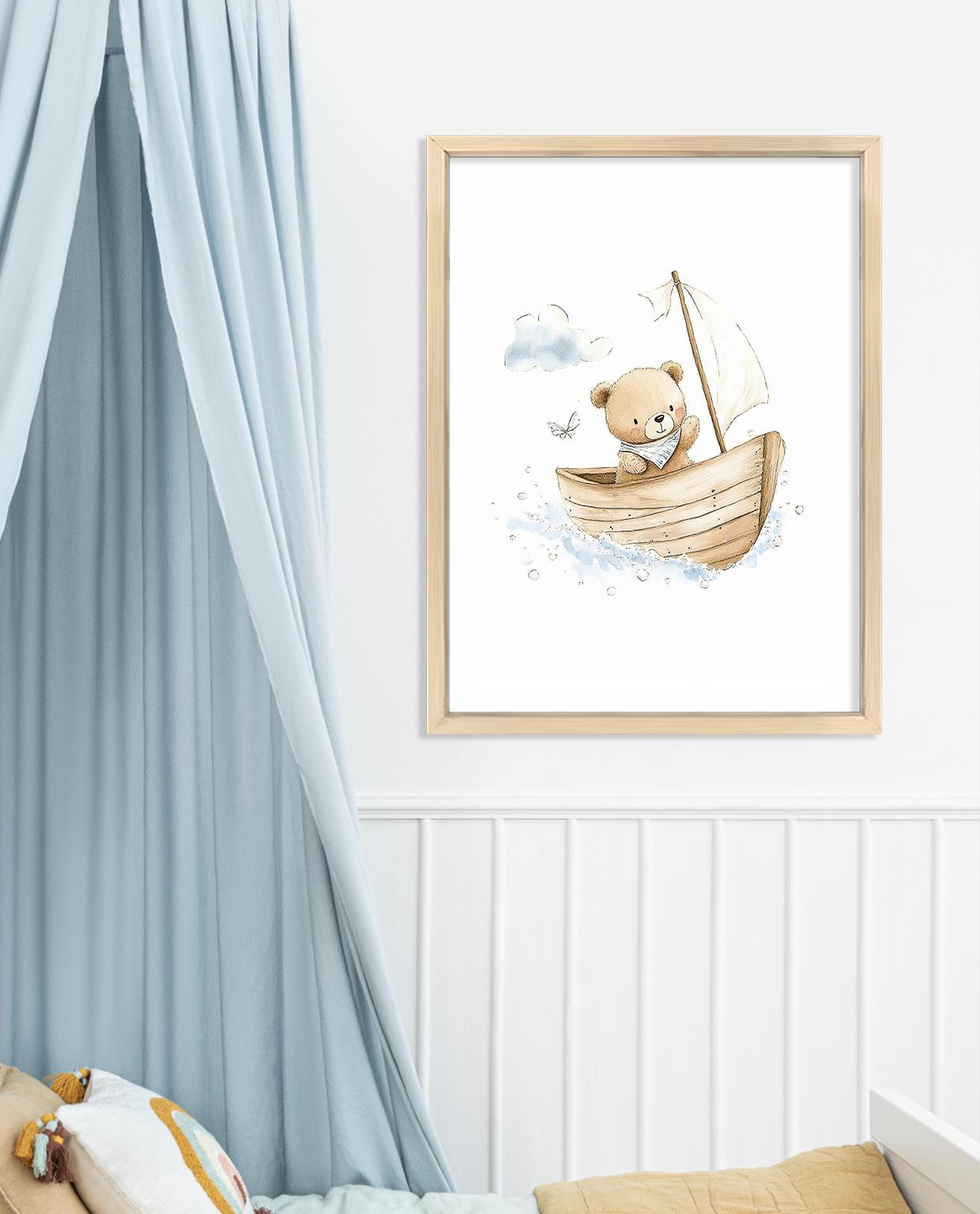 Soft Tonlar Serisi 23 Çocuk Odası Çerçeveli Tablo