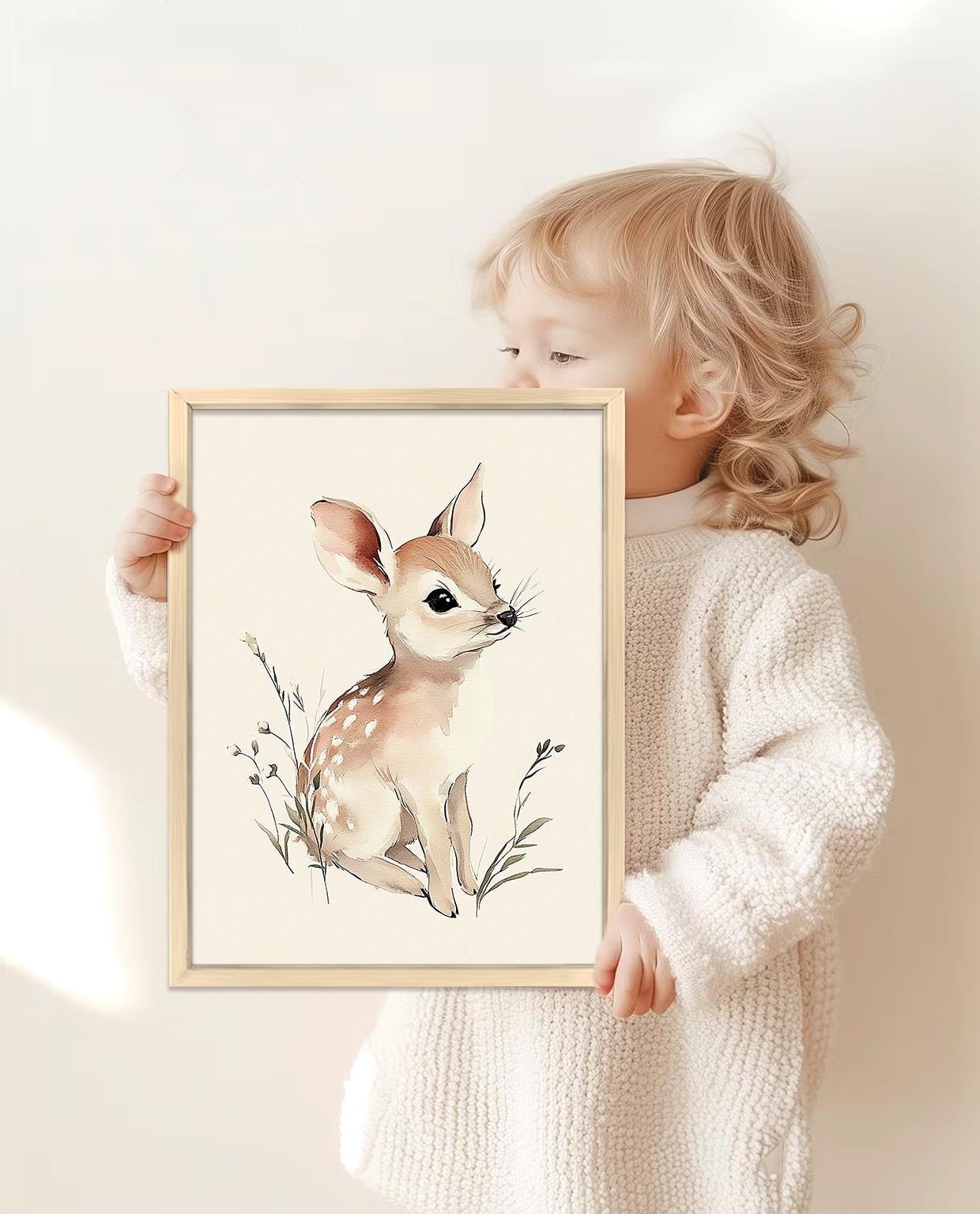 Soft Tonlar Serisi 41 Çocuk Odası Çerçeveli Tablo