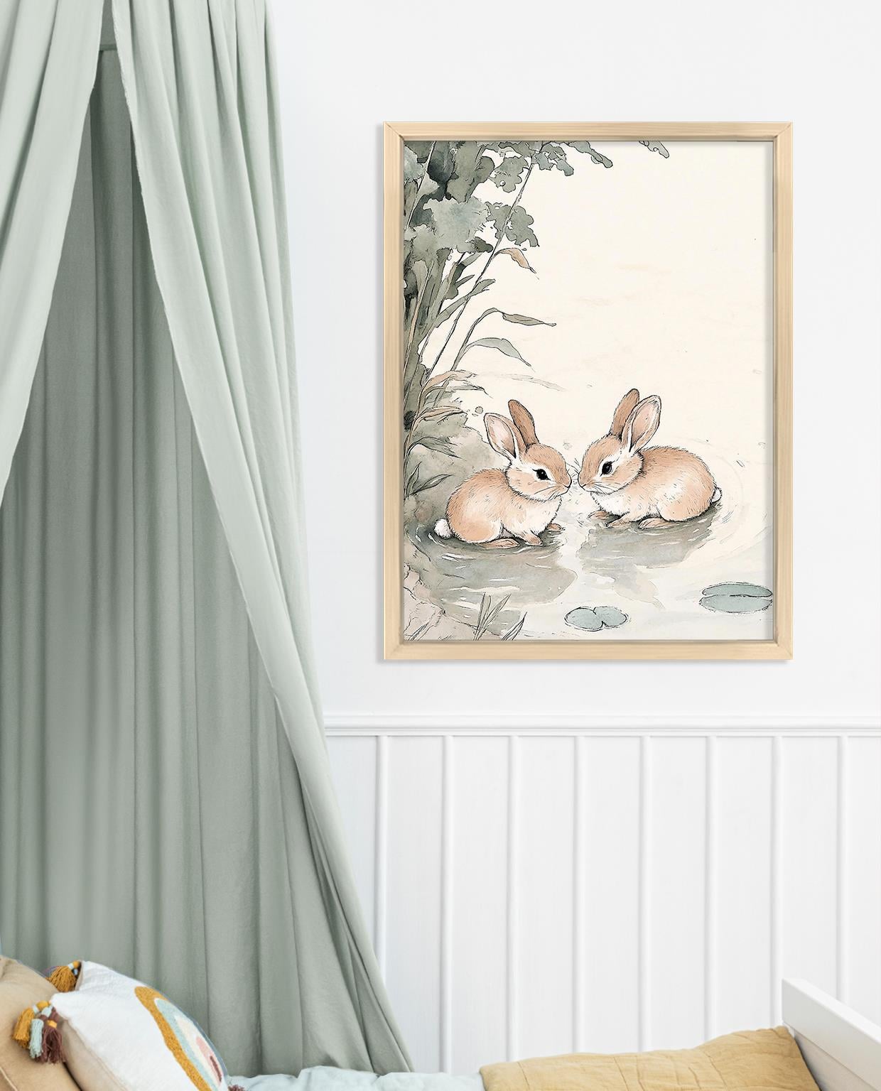 Soft Tonlar Serisi 42 Çocuk Odası Çerçeveli Tablo