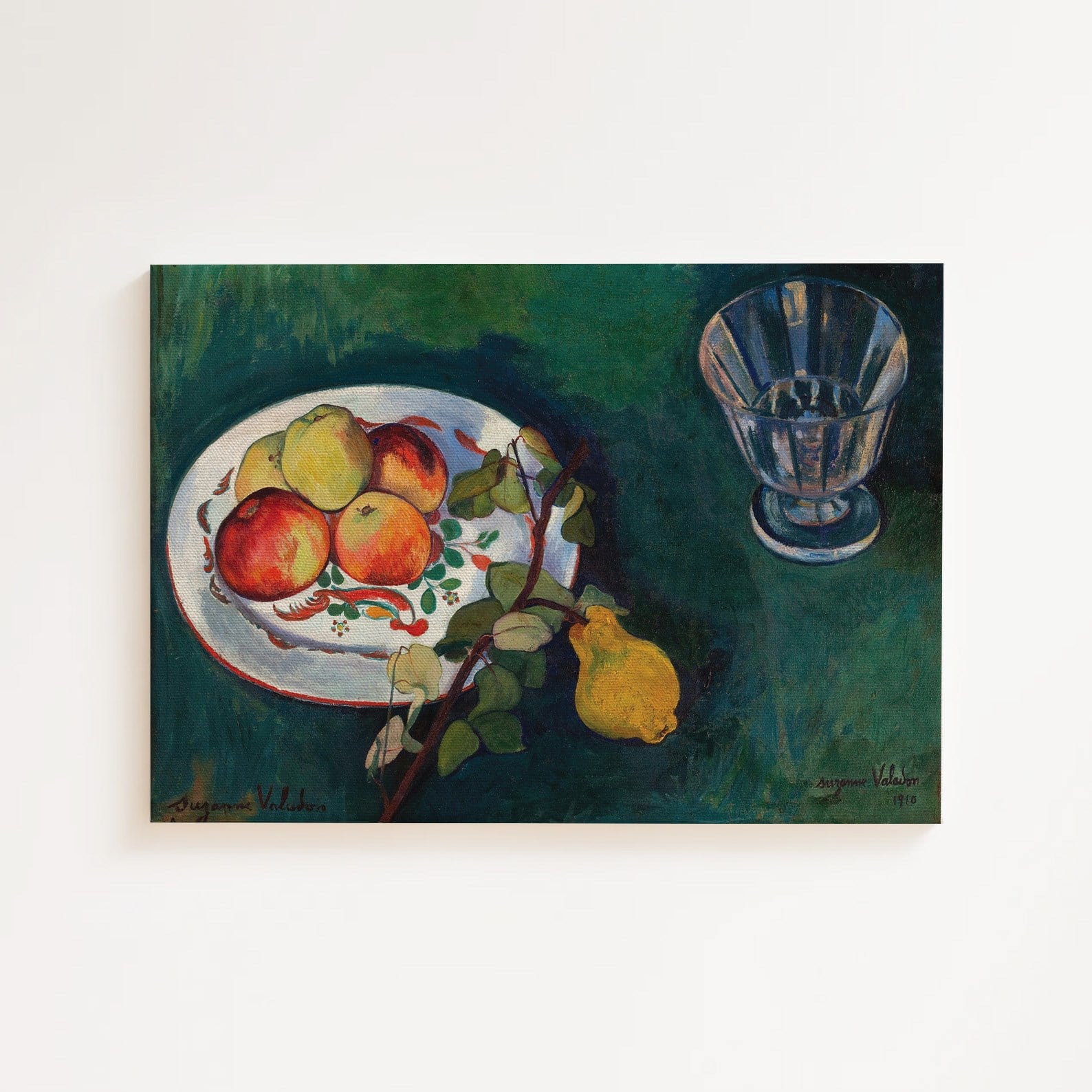 Suzanne Valadon - Meyveli ve Bardaklı Natürmort Kanvas Tablo