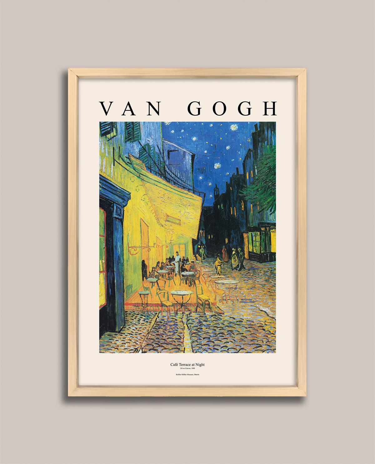 Van Gogh - Café Terrace at Night Çerçeveli Tablo