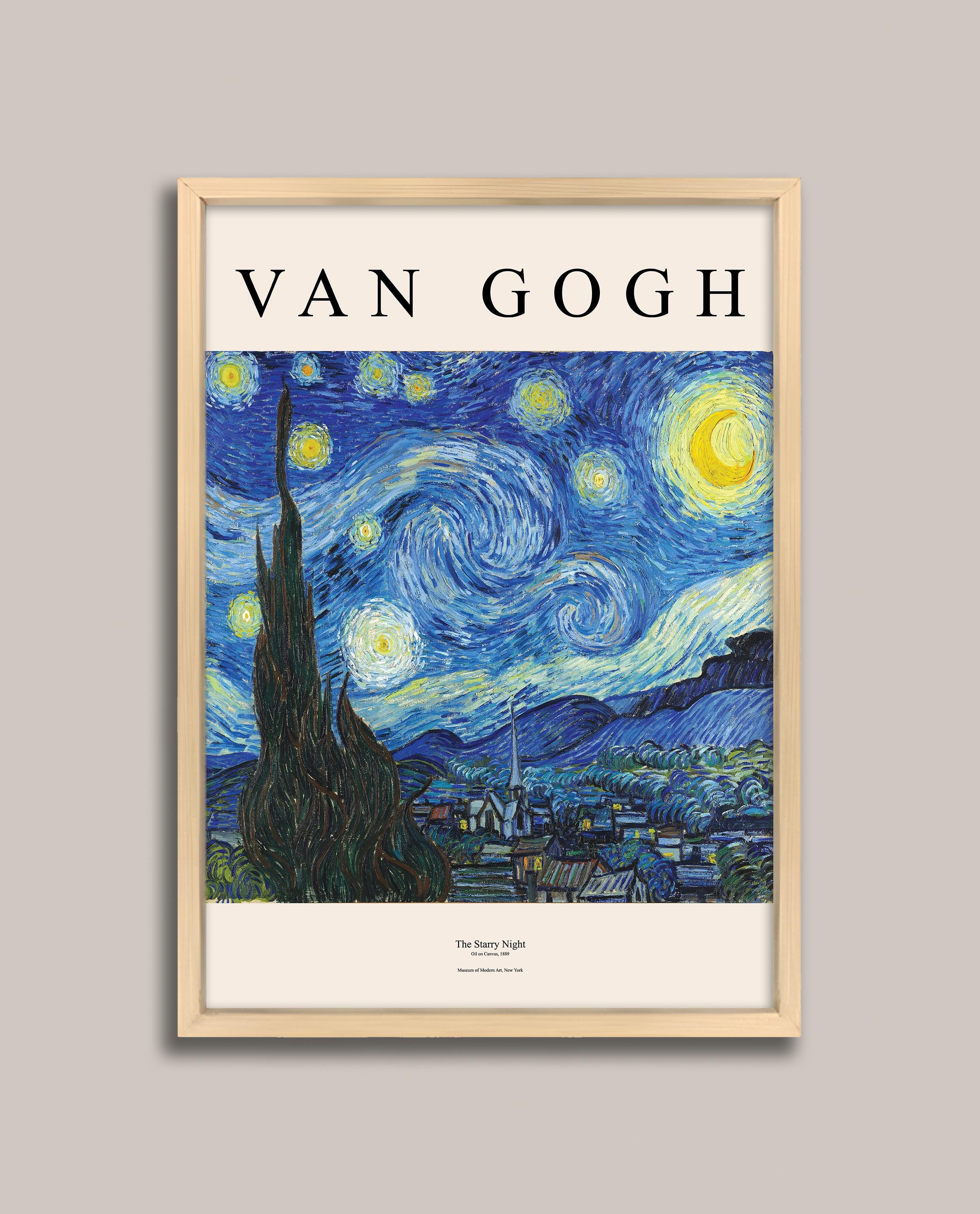 Van Gogh - Yıldızlı Gece Çerçeveli Tablo