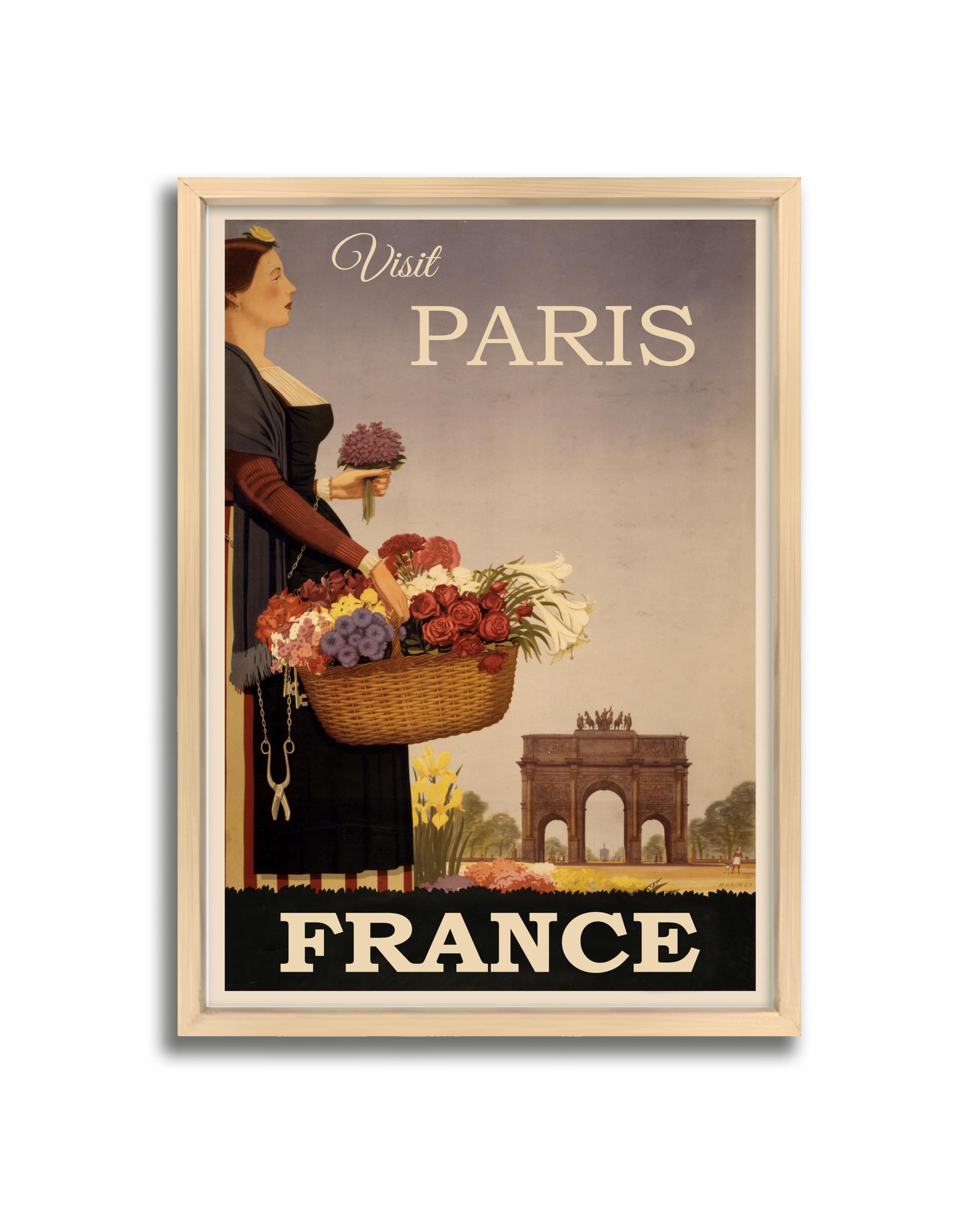 Visit Paris Çerçeveli Tablo