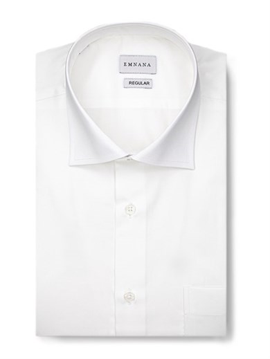 Beyaz Kısa Kollu Regular Fit Gömlek