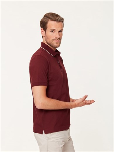 Fermuarlı Erkek Polo T-Shirt
