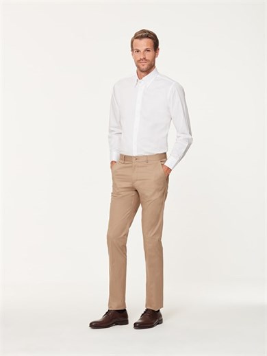 Pamuklu Nanotex Slim Fit Chino Pantolon
