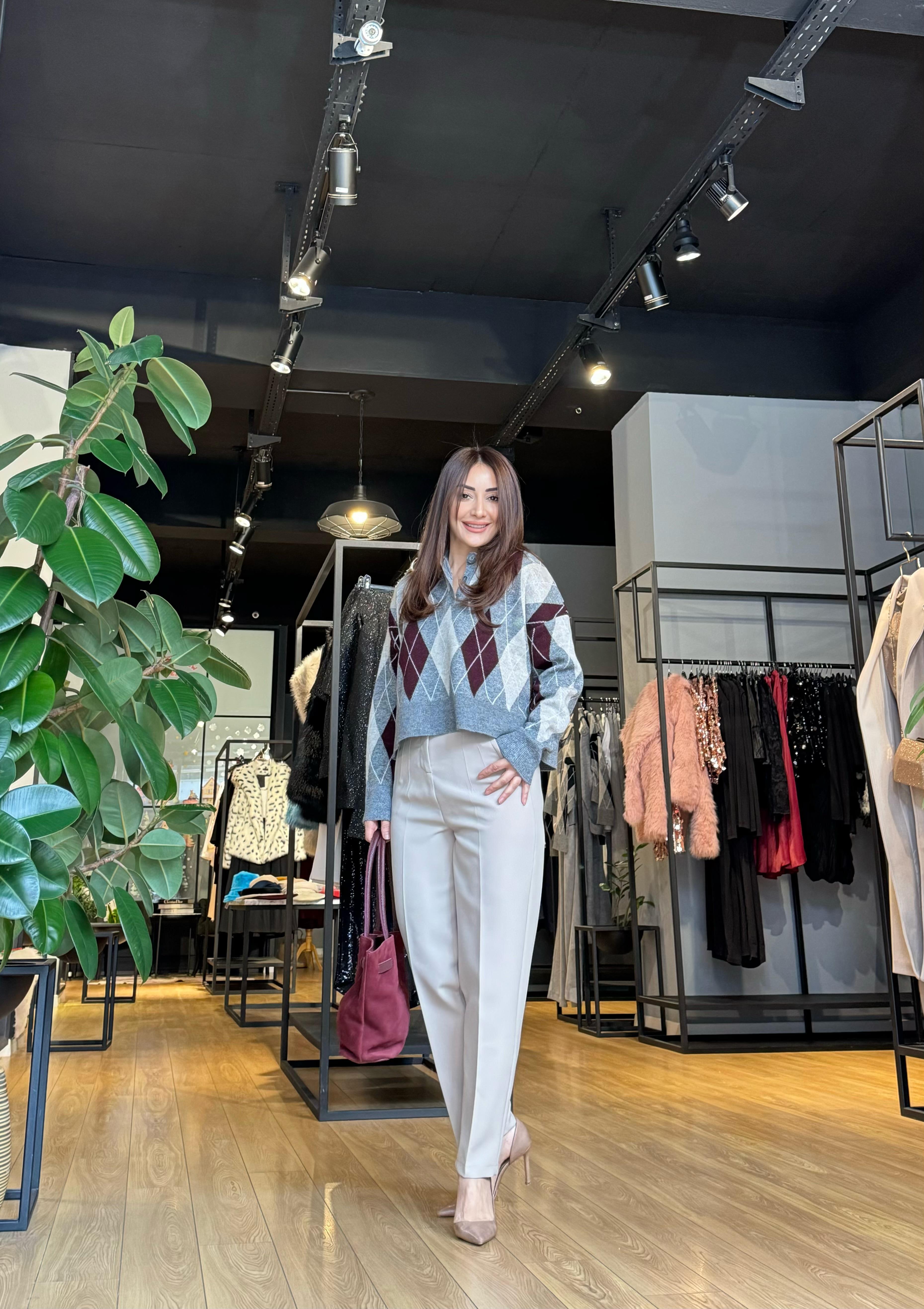 Pensli Havuc Pantolon Krem