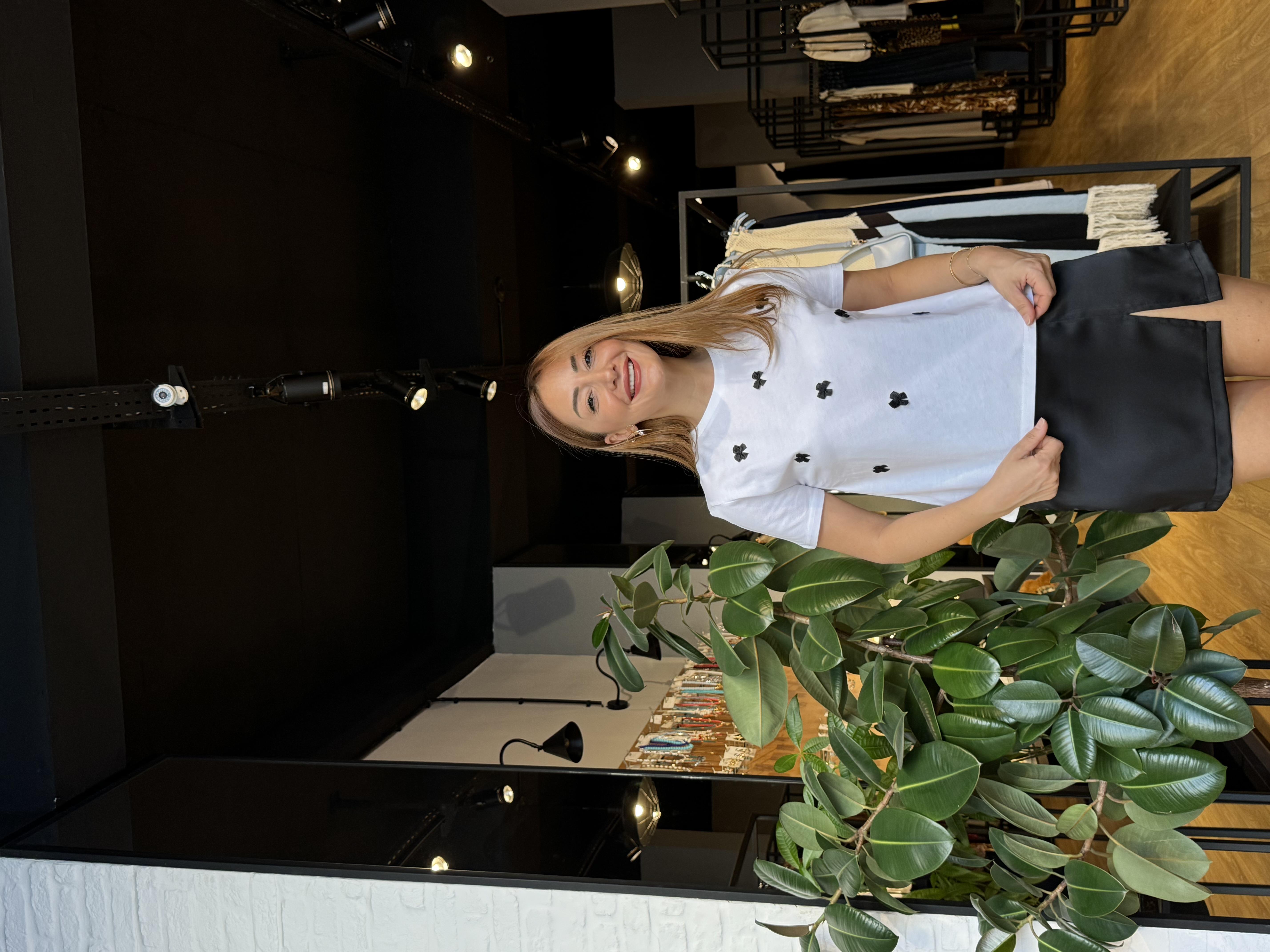 Saten Mini Etek Siyah