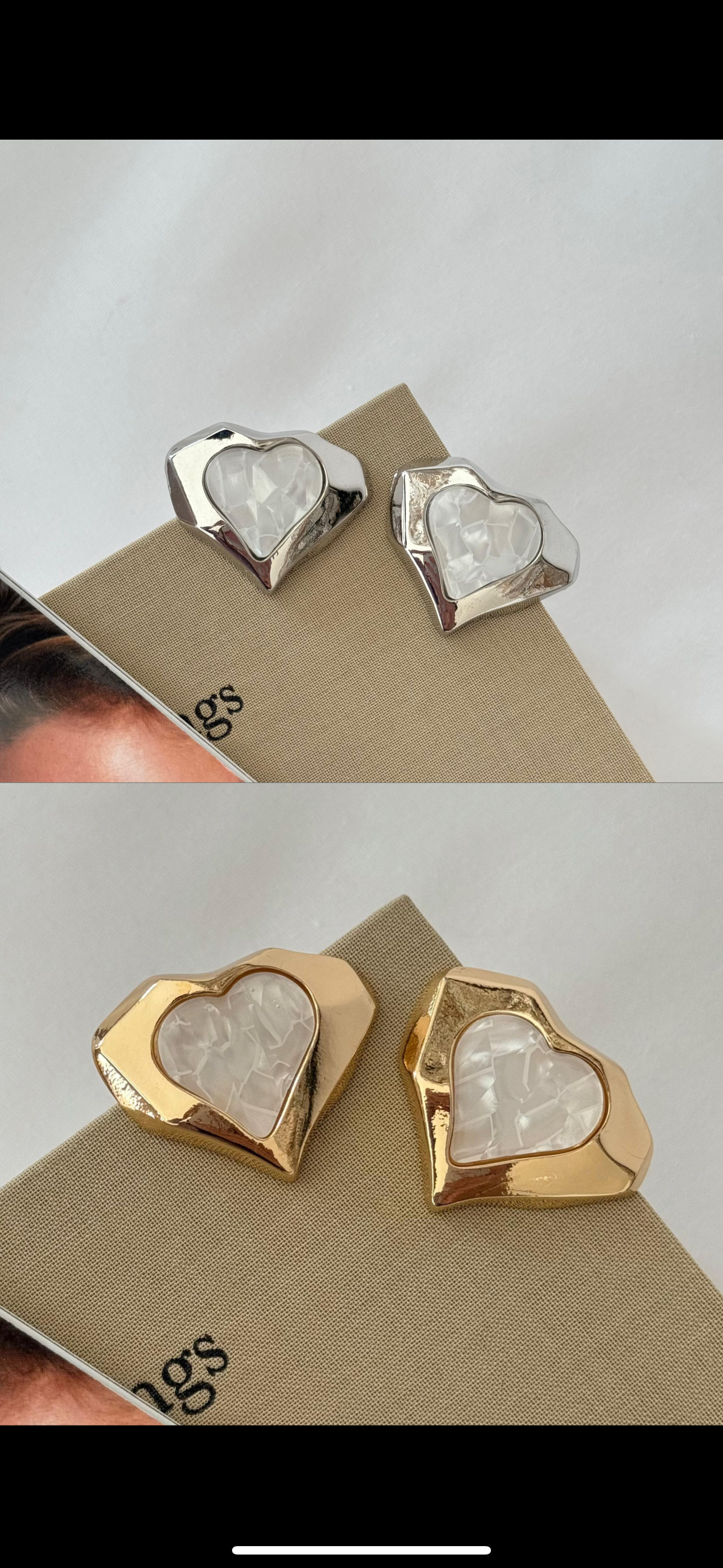 Asimetrik Kıvrım Küpe Gold