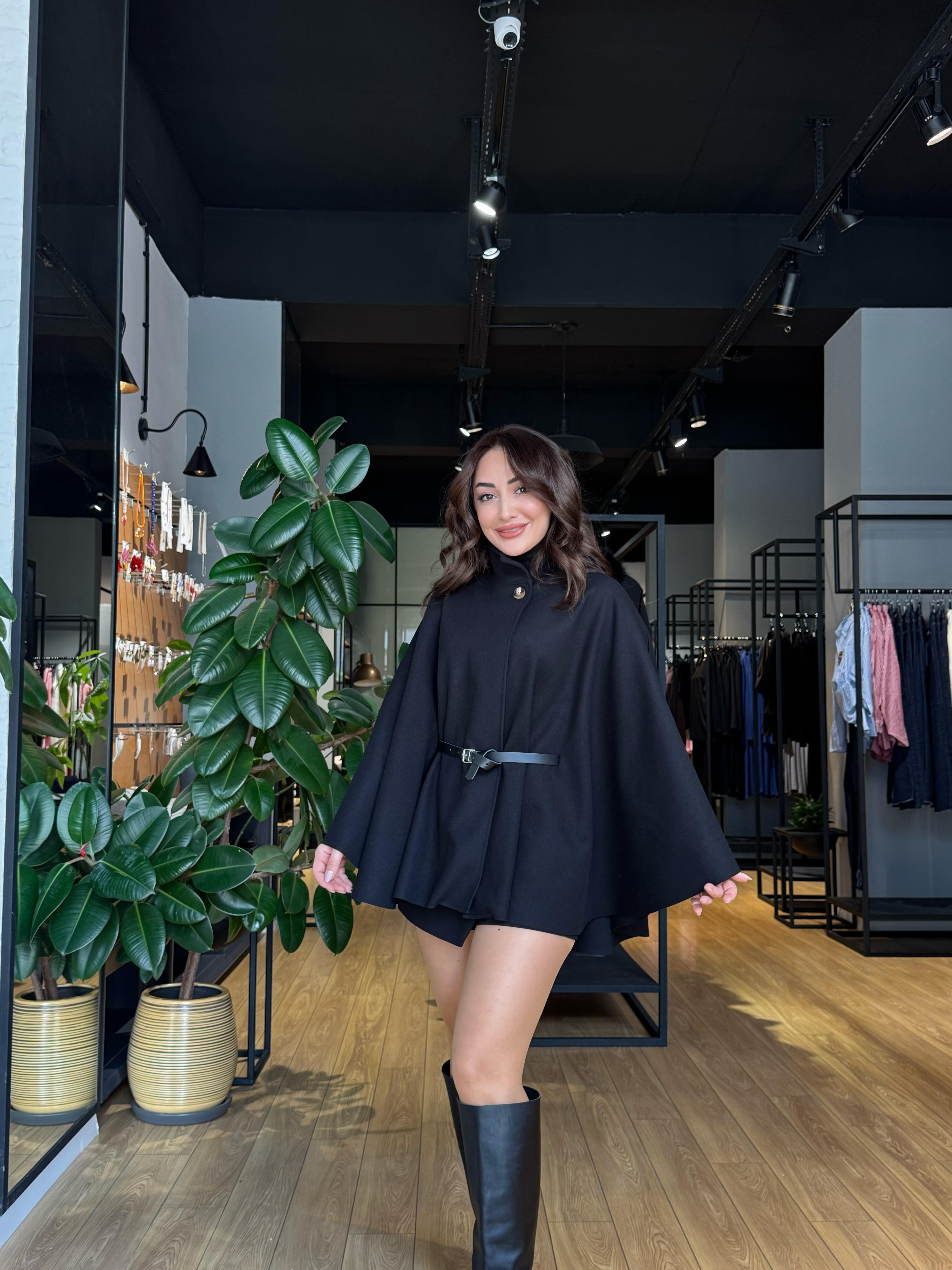 KEMERLİ PANÇO SİYAH