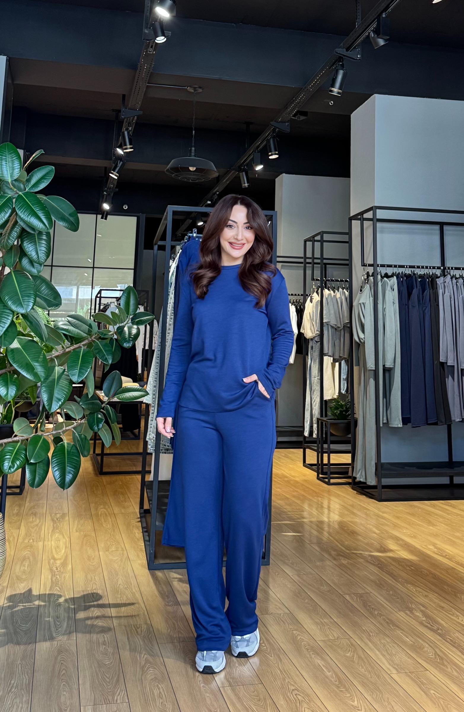 Modal Kumaş Takım Mavi