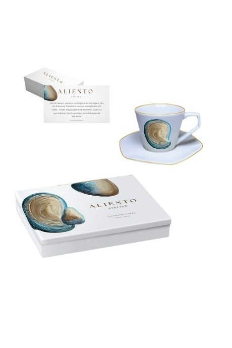 Patara Koleksiyonu | Zaman Masalı – Altın Yaldızlı Kahve Fincanı