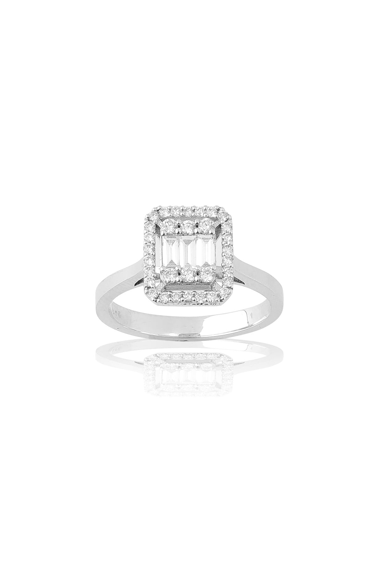 0.46 CT F/G VS/S BAGET PIRLANTA YÜZÜK