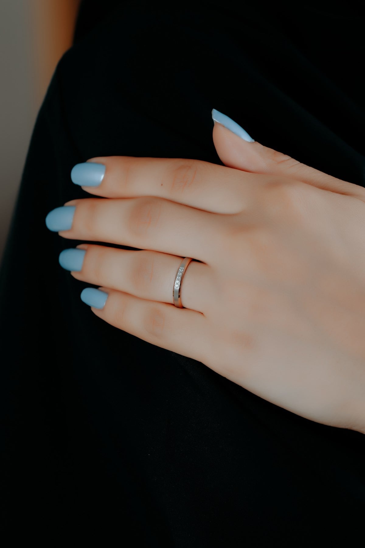 3 MM ROSE-BEYAZ ÇİFT ALYANS YÜZÜK