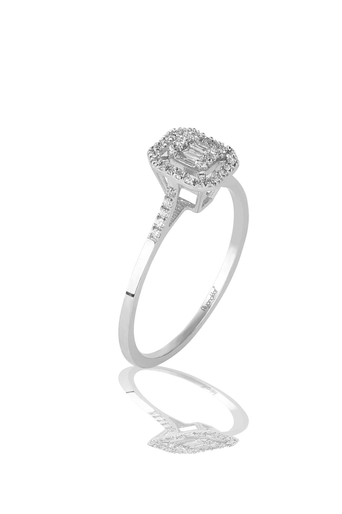 BAGET YÜZÜK 0.15 Ct F SI