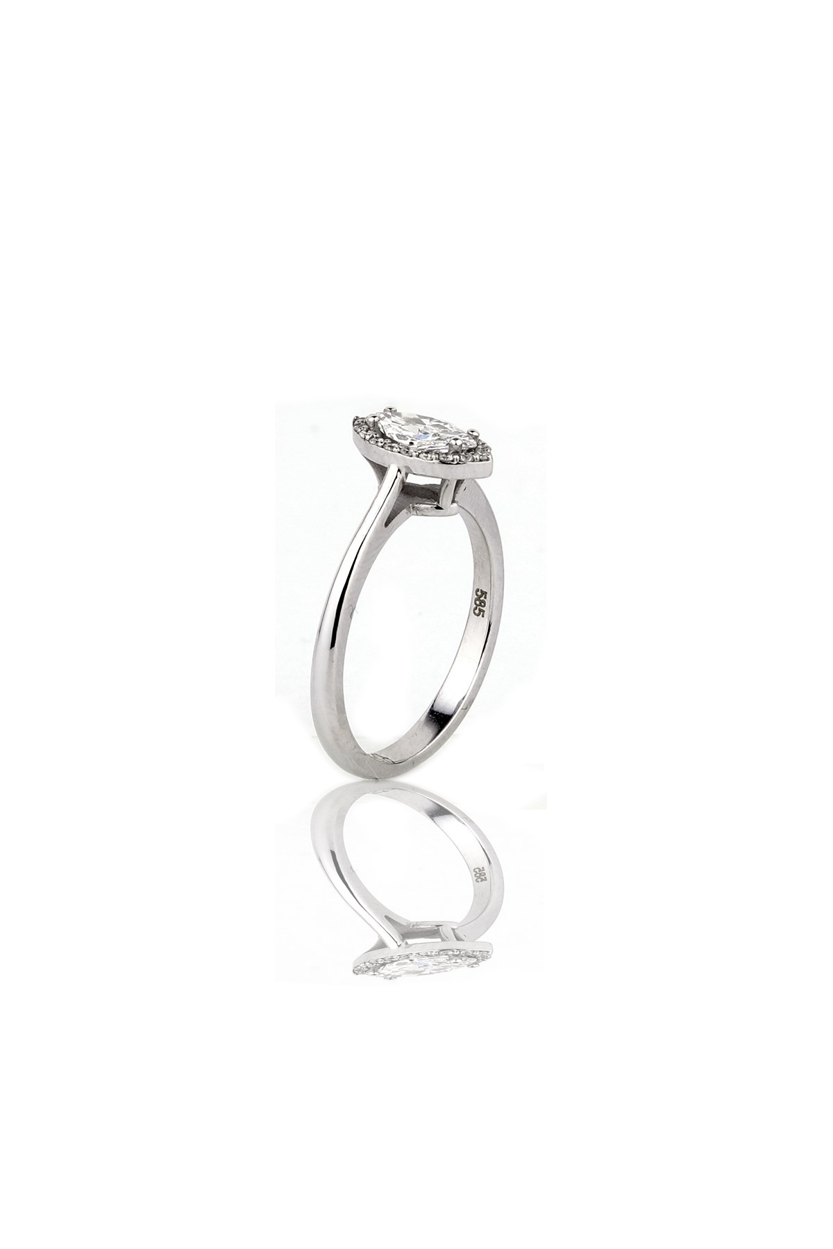 0.54 CT H SI DAMLA MODEL BAGET YÜZÜK