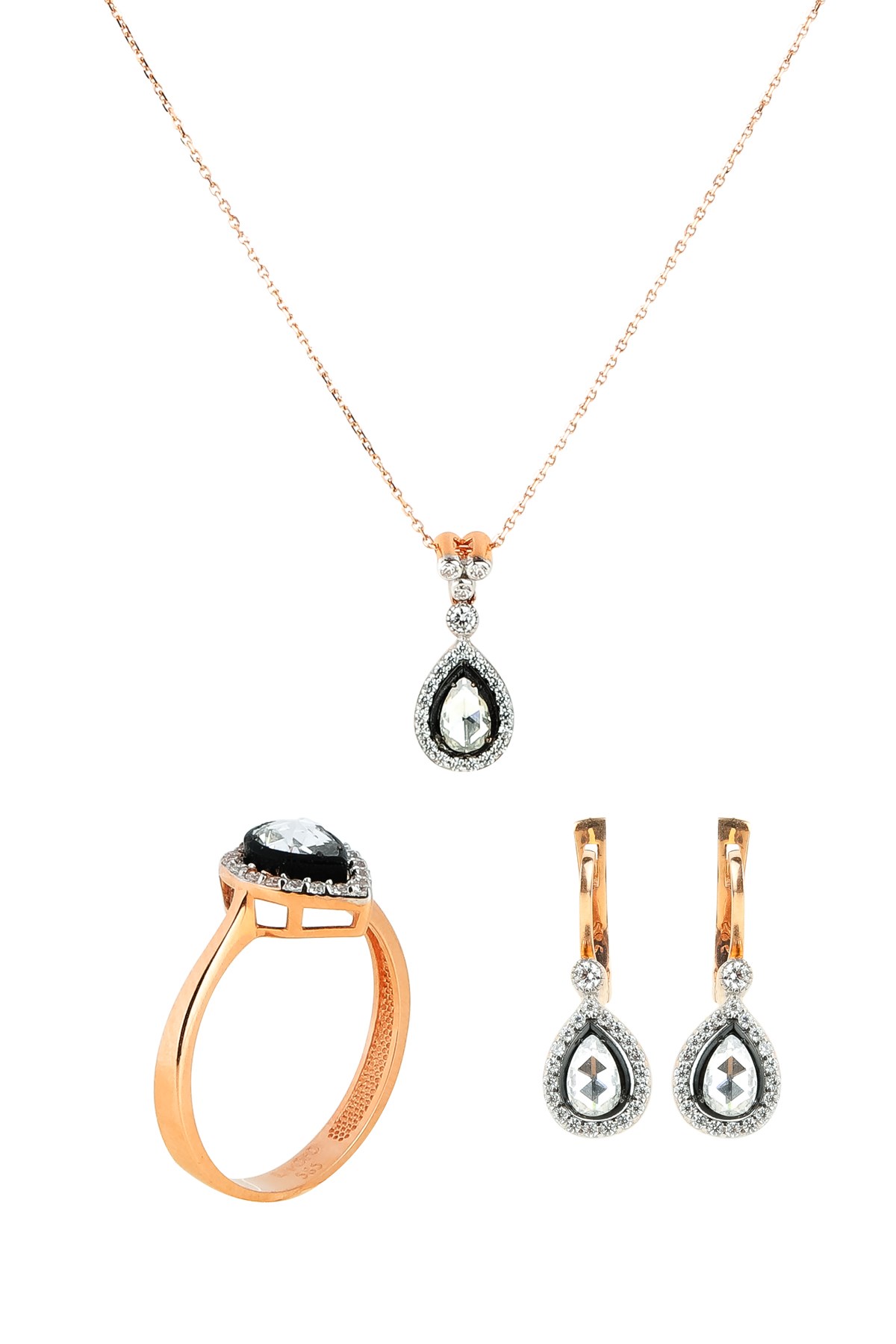 ELMAS MONTÜRLÜ SWAROVSKİ TAŞLI TAKIM