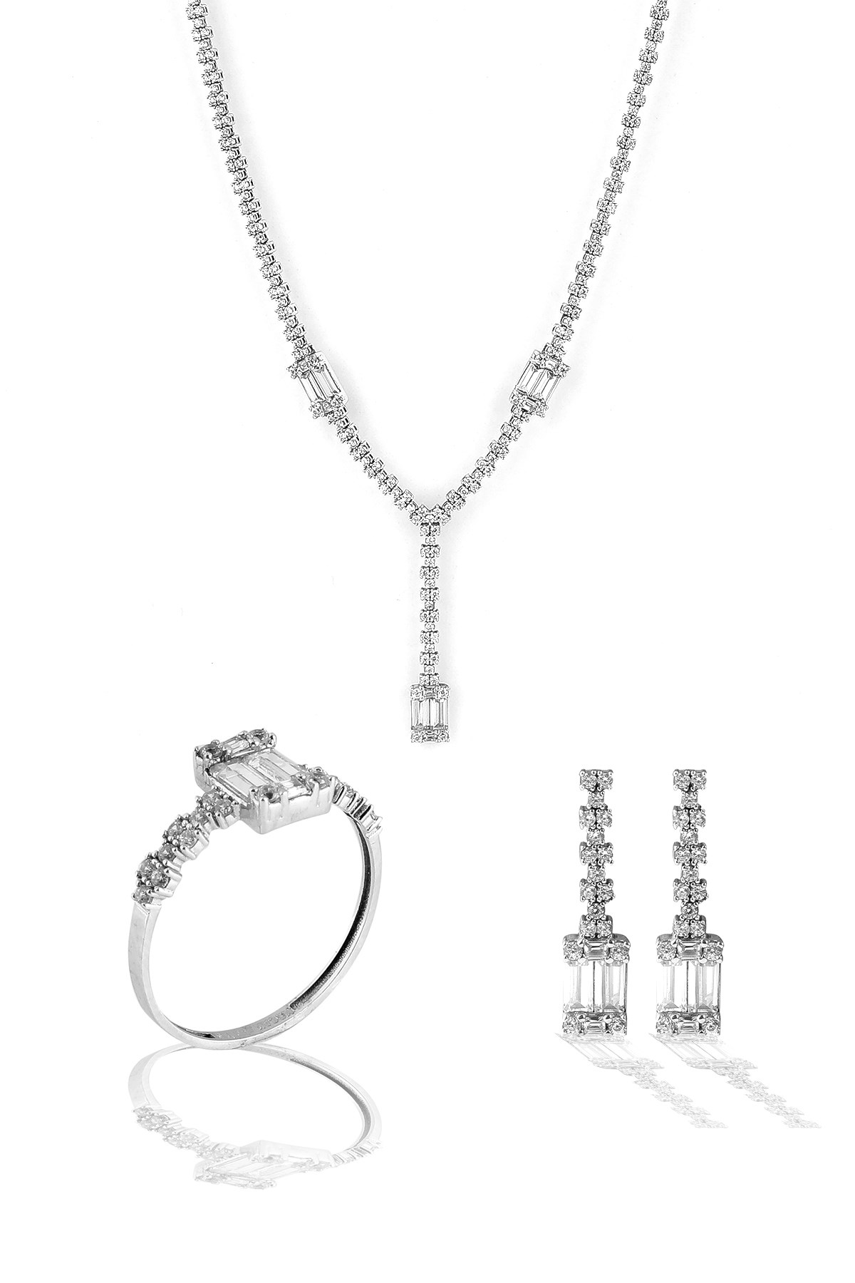 MODERN TASARIM BEYAZ ALTIN SET
