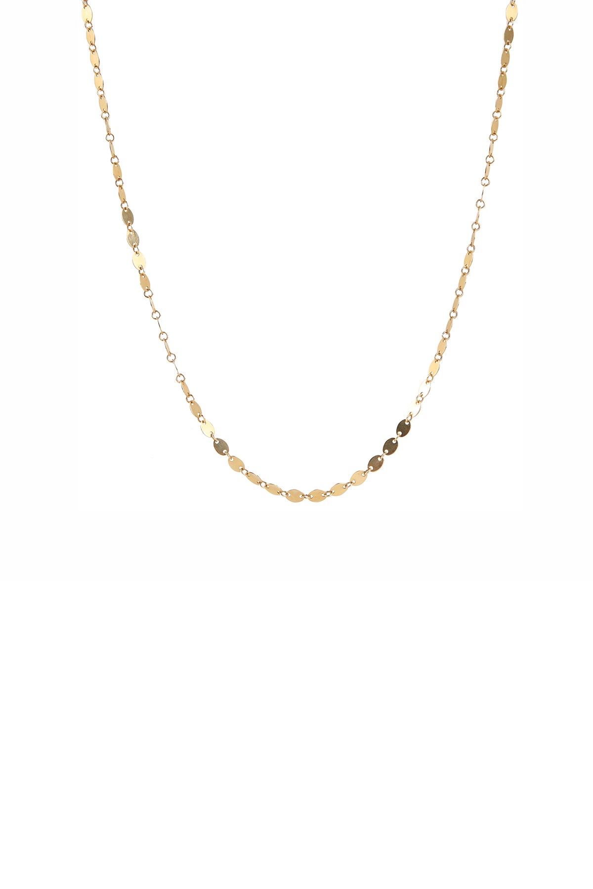 MODERN TASARIM SARI ALTIN ZİNCİR KOLYE