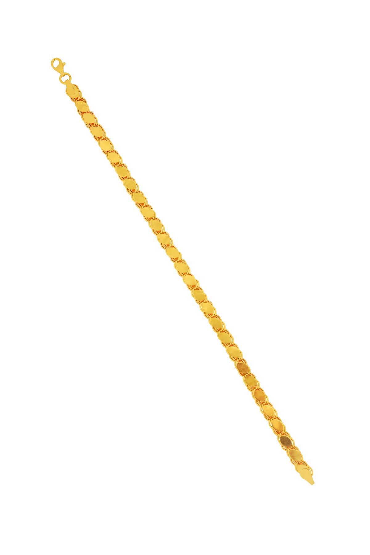 MODERN TASARIM ZİNCİRLİ SARI ALTIN BİLEKLİK