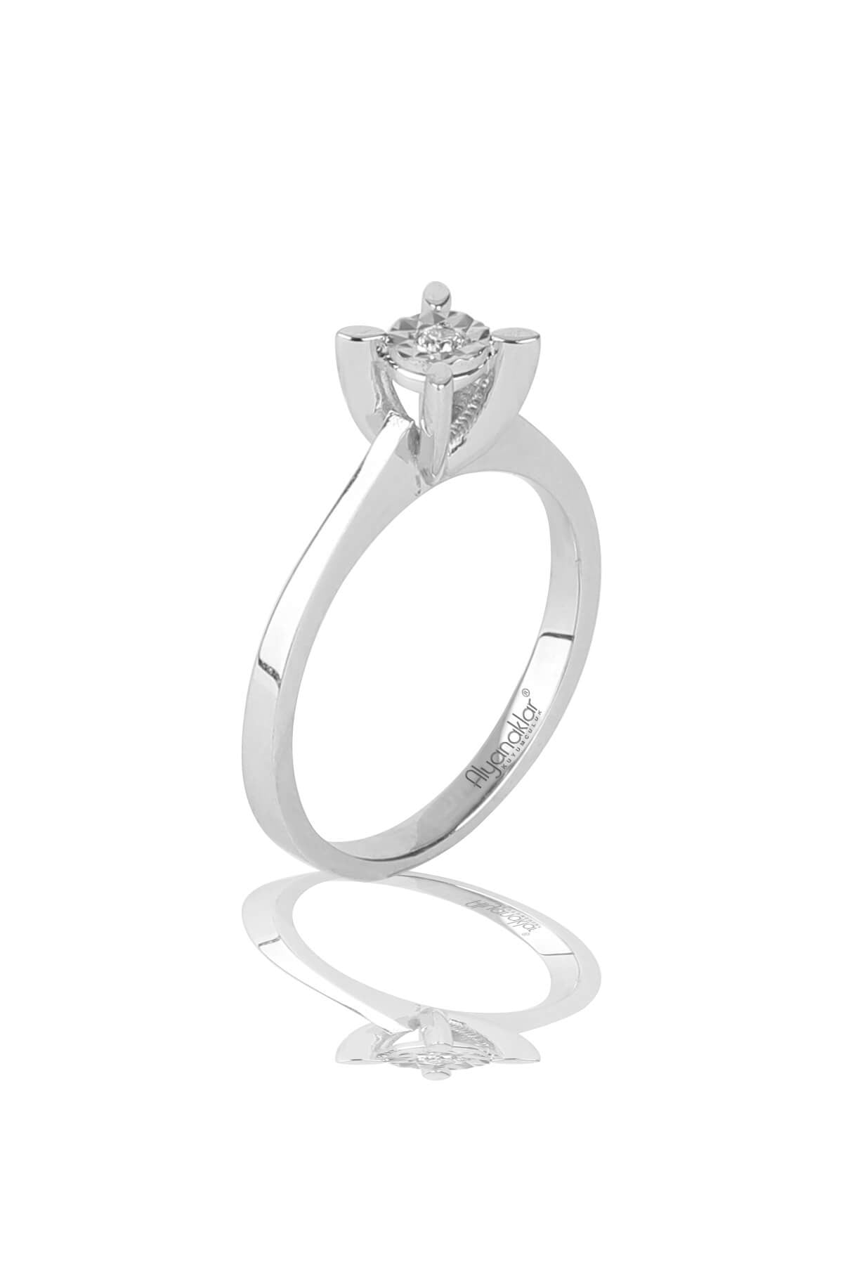 TEKTAŞ PIRTANTA YÜZÜK 0.05Ct G SI