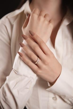 ALYANAKLAR  ÇİFT BEYAZ ALTIN ALYANS YÜZÜK Sade Alyanslar