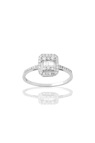 0.30 CT F VS/S BAGET PIRLANTA YÜZÜK