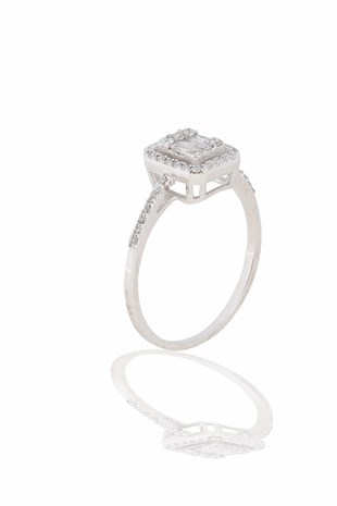 0.30 CT F VS/S BAGET PIRLANTA YÜZÜK