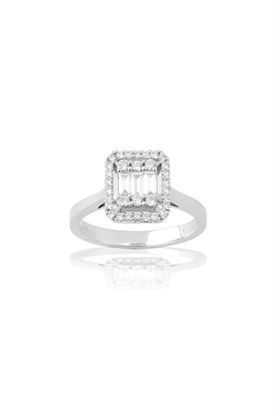 0.46 CT F/G VS/S BAGET PIRLANTA YÜZÜK