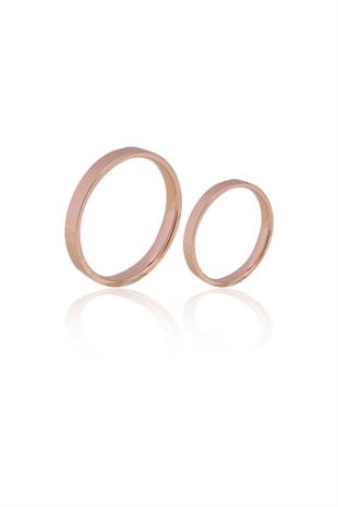 3 MM ÇİFT ROSE ALTIN ALYANS YÜZÜK