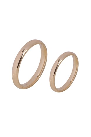 3 MM ÇİFT SARI ALTIN ALYANS YÜZÜK