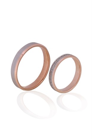3.5 MM ÇİFT ROSE ALTIN ALYANS YÜZÜK