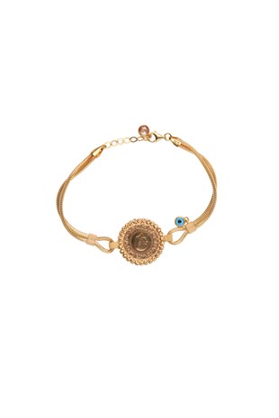 BONCUKLU MODERN TASARIM ALTIN BİLEKLİK