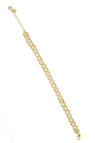 DORİKA TOPLU MODERN TASARIM SARI ALTIN BİLEKLİK