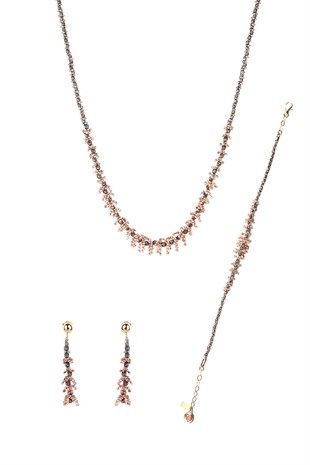 DORİKA TOPLU MODERN TASARIM SARI ALTIN SET