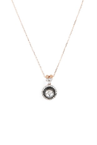 ELMAS MONTÜRLÜ SWAROVSKİ TAŞLI SARI ALTIN SET