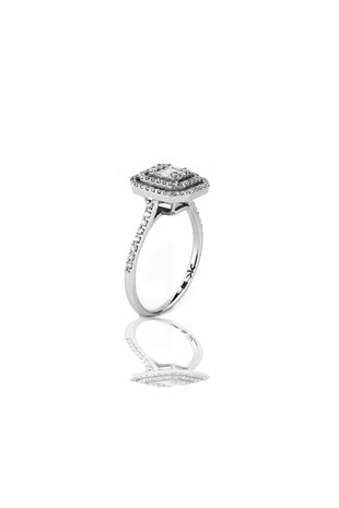 0.51 CT F VS KENAR SÜSLEMELİ BAGET YÜZÜK