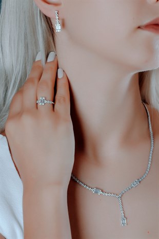 MODERN TASARIM BEYAZ ALTIN SET