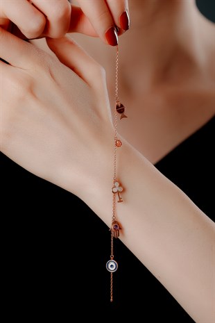 MODERN TASARIM ÇEŞİTLİ DETAY SARI ALTIN BİLEKLİK
