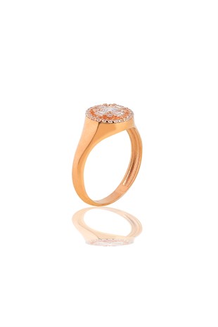 MODERN TASARIM ROSE ALTIN BAGET YÜZÜK
