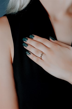 MODERN TASARIM SARI ALTIN SADE YÜZÜK