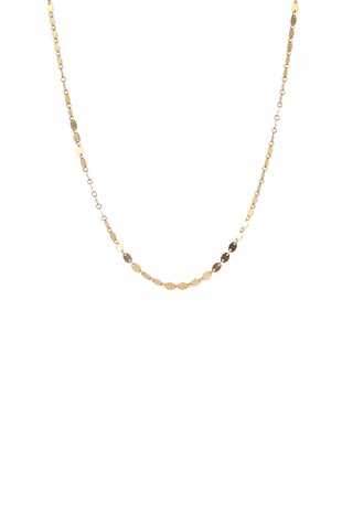 MODERN TASARIM SARI ALTIN ZİNCİR KOLYE