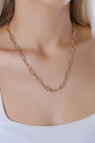 SARI ALTIN ZİNCİR KOLYE