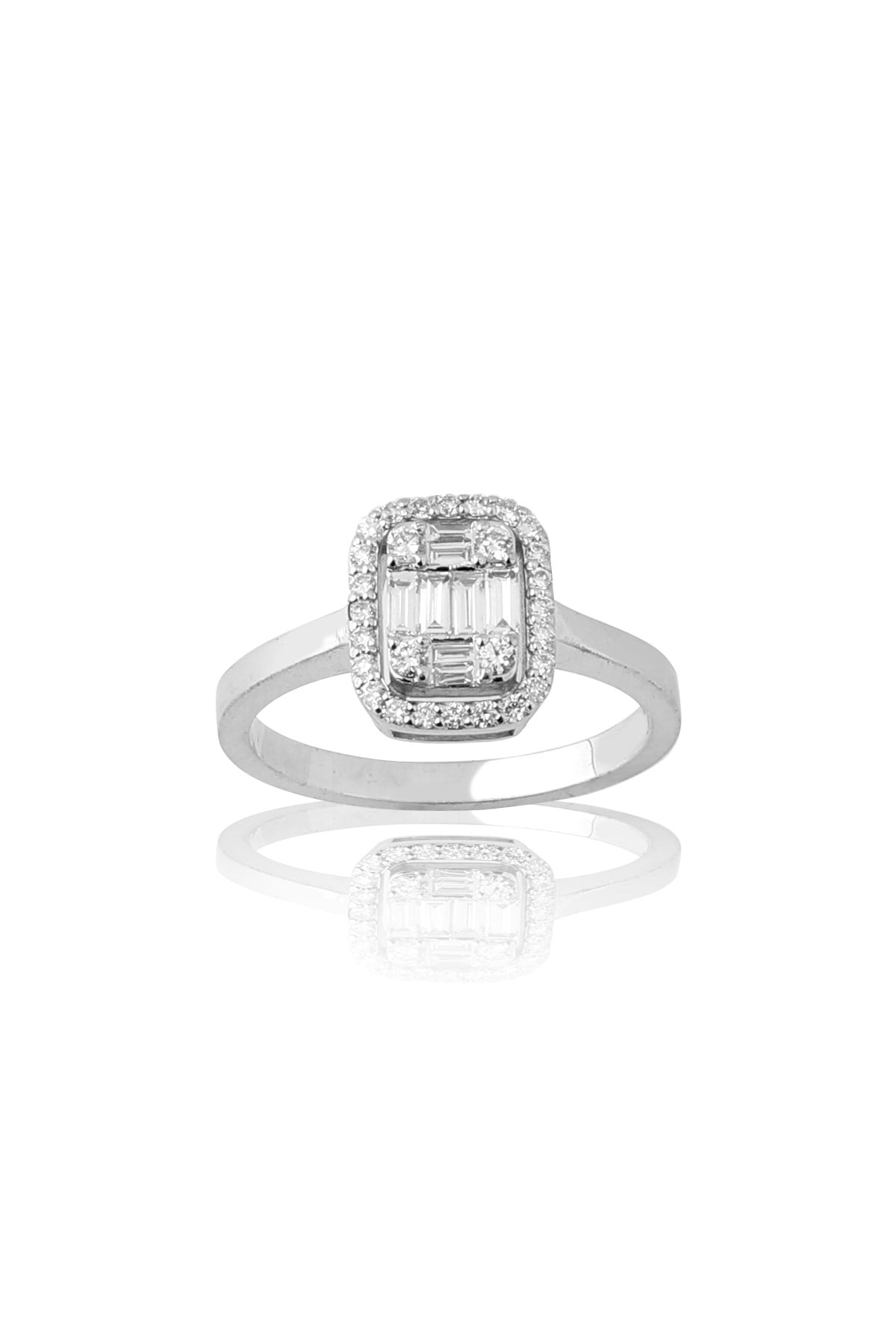 ALYANAKLAR 0.27 CT F VS BAGET PIRLANTA YÜZÜK Baget Yüzükler