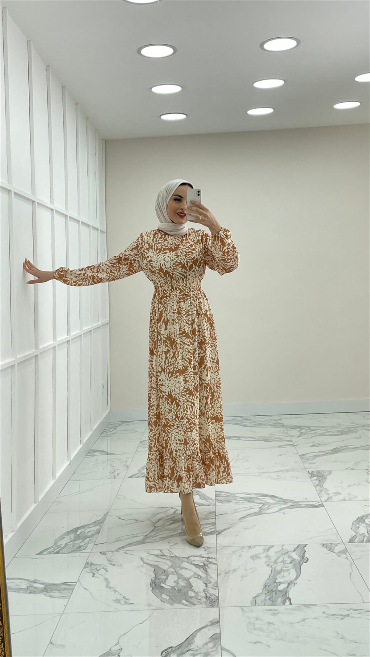 1120 A Yaprak Elbise