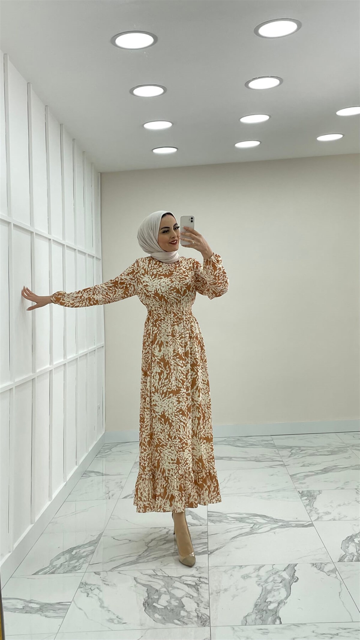 1120 A Yaprak Elbise