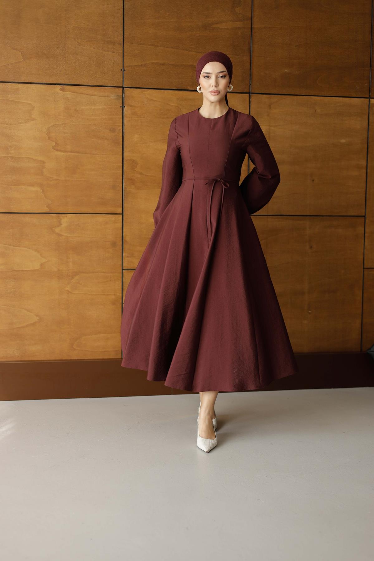 1162 Y Bayan Elbise-Mor