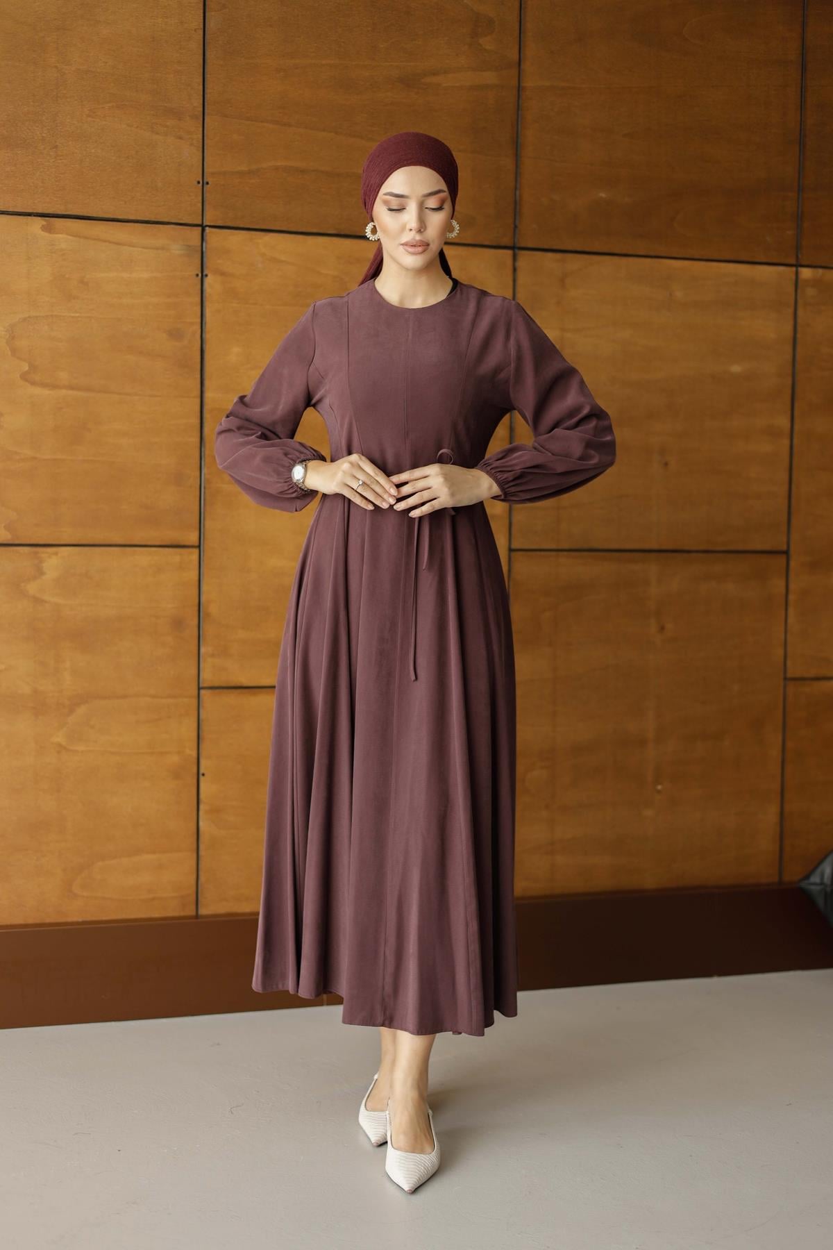 1164 Y Bayan Elbise-Mor